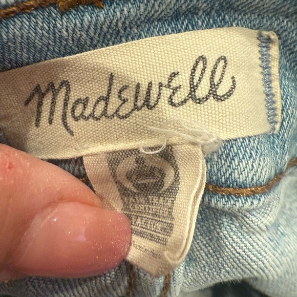 Madewell 9” High Rise Skinny Light Blue Jeans Button Front Size 25 - Picture 4 of 4